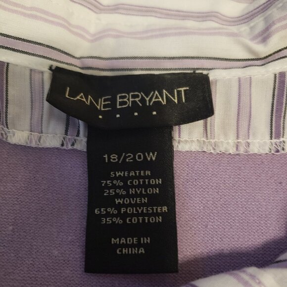Lane Bryant Mixed Media Short Sleeve Layered Sweat - Picture 8 of 10